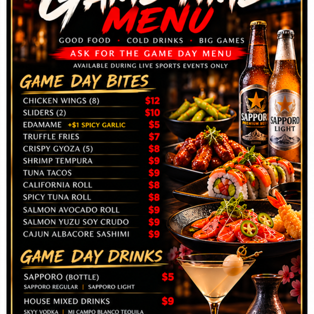 🏈🏀🏒 GAME TIME AT SOHO JAPANESE 🍣