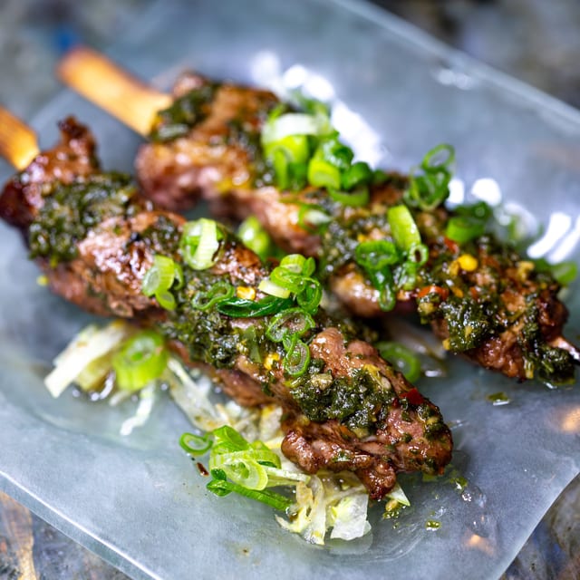 Ribeye Skewers.